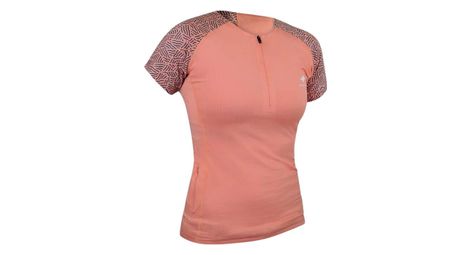 Maillot de manga corta raidlight r-light rosa para mujer