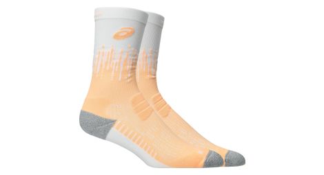 Calcetines unisex asics performance run crew naranja/blanco
