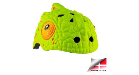 Casque de vélo pour enfants | caméléon vert | crazy safety | certifié en1078