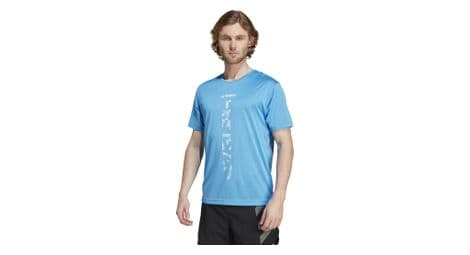 Maillot de manga corta adidas terrex agravic trail running azul hombre