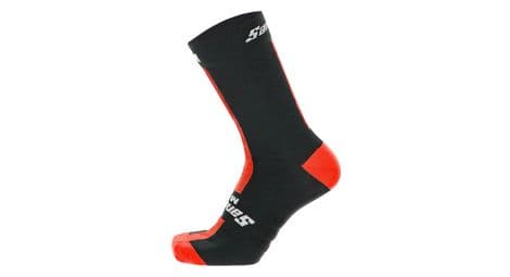 Santini x ironman vis sokken zwart / rood