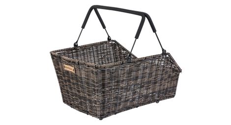 Panier velo arriere basil cento rattan look mik marron