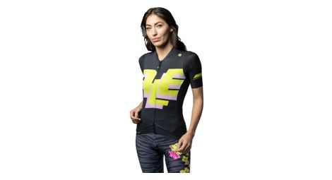 Kurzarmtrikot für Damen Alé Sauvage Schwarz