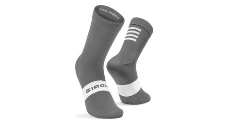 Chaussettes vélo cyclisme homme et femme s1 gray saas gris argenté
