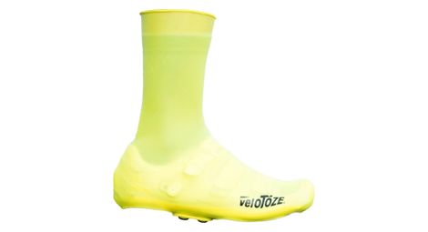 Paire de couvre chaussures velotoze haut silicone snaps jaune viz