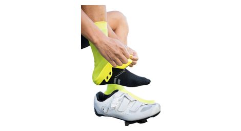 Paar High Silicone Snaps Schuhuberzuge Viz Yellow