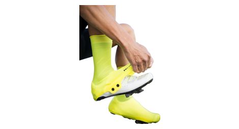 Paar High Silicone Snaps Schuhuberzuge Viz Yellow