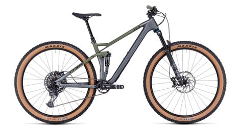 Cube stereo one22 hpc tm full suspension mtb sram gx/nx eagle 12v 29'' flash grey olive green 2024