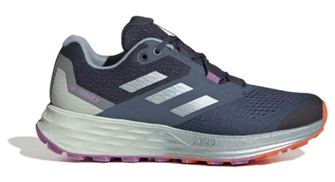 Chaussures trail running adidas terrex two flow bleu rose orange femme