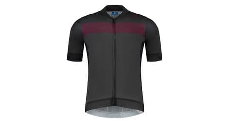 Maillot manches courtes velo rogelli prime - homme - gris/bordeaux