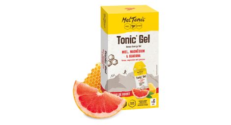 Pack gels énergétiques meltonic tonic'gel bio coup de boost pamplemousse - 6x20g