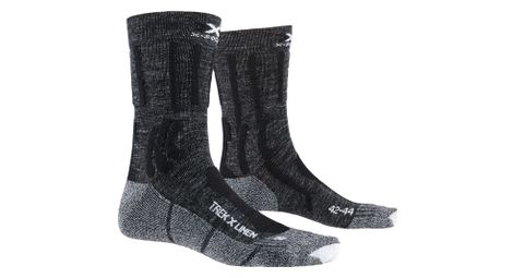 Chaussettes x-socks trek x linen homme gris/noir