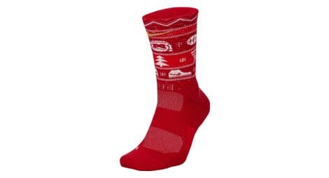 Chaussettes unisexe nike elite christmas rouge