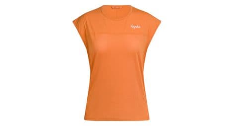 Maillot manches courtes femme rapha trail lightweight orange