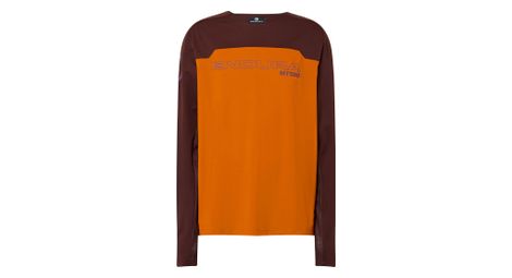 Maillot Manches Longues Endura MT500 Burner Orange Enfant