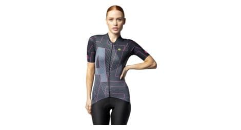 Maglia a manica corta alé synergy donna nero