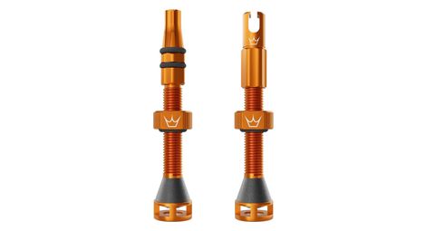 Peaty S Holeshot Fast Flow Tubeless Ventile In Mango Orange