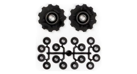 Elvedes jockey wheels x10 kit with spacers black 
