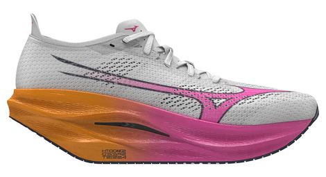 mizuno wave rebellion pro 3 running shoes white pink orange unisex