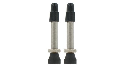 Kit 2 valvole var tubeless ottone 35 mm argentate
