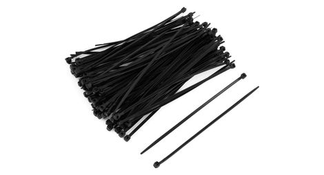 VAR Packung mit 100 Rilsan-Halsbändern 200 x 2,5 mm Schwarz