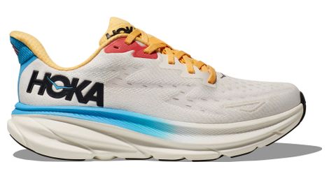 Chaussures running hoka clifton 9 blanc multicolore femme