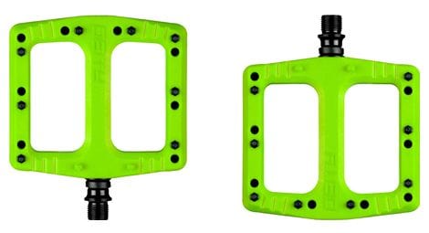 Paire de pédales plates deity deftrap vert