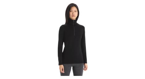 Icebreaker Donna 260 Tech Merino 1/2 Zip Baselayer Nero
