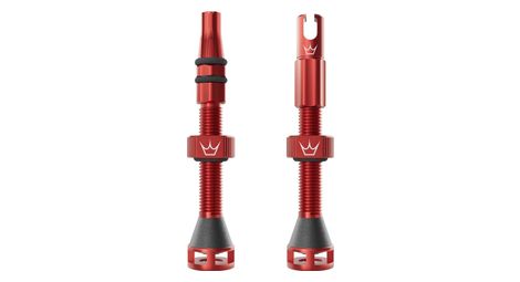 Peaty S Holeshot Fast Flow Tubeless Ventile Rot