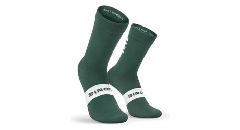 Chaussettes vélo cyclisme homme et femme s1 green alpe d'huez vert armée