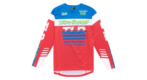Camiseta de manga larga sprint de troy lee designs rojo/azul