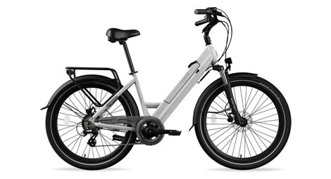 Vélo de ville electrique legend milano 26  10.4ah (504wh) 7v blanc artic