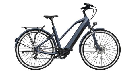 Velo de ville electrique o2 feel iswan city boost 6 1 mid shimano altus 8v 432 wh 26 gris anthracite