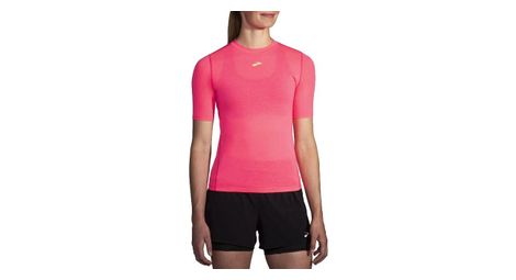 Maglia a maniche corte brooks high point pink donna