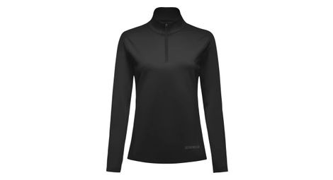Camiseta de manga larga gore wear 1/4 zip everyday para mujer negro