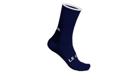 Chaussettes le col en laine technique bleu blanc