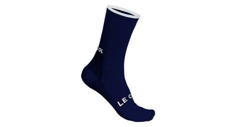 Chaussettes le col en laine technique bleu/blanc