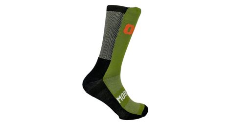 Chaussettes de trail running en maille renforcée trail corsa mooquer vert