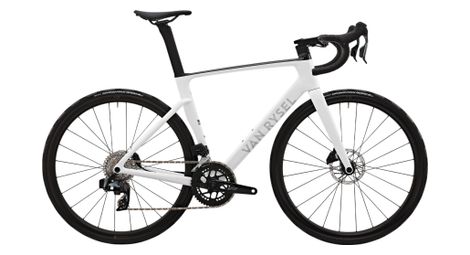 van rysel rcr road bike with sram rival axs 12 speed groupset 700mm white