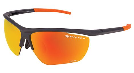 Demetz Reliefbrille Mattschwarz / Orange verspiegelt