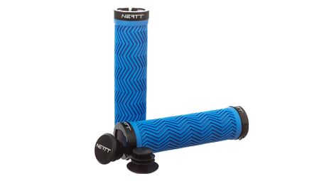 Paire de grips neatt lock on wave neon blue