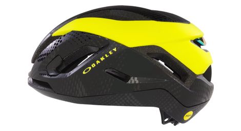 Oakley aro5 race mips road helm zwart/geel