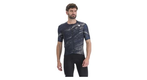 Maillot sportful cliff supergiara de manga corta azul