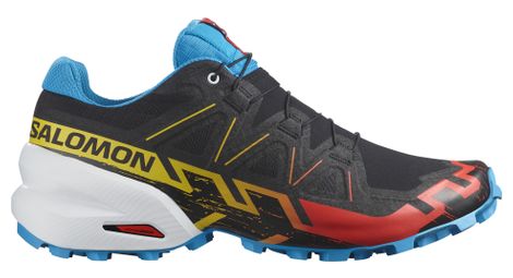 Salomon speedcross 6 trail shoes black red blue men's 40.2/3