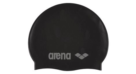 Bonnet de Bain Silicone Arena Classic Jr Noir Enfant 6-12 ans
