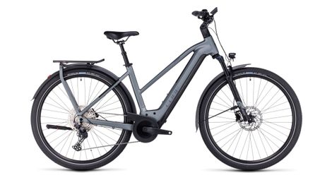 Cube kathmandu hybrid pro 750 trapeze bicicletta elettrica da città shimano deore 11s 750 wh 700 mm flash grey