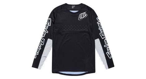 Camiseta de manga larga sprint de troy lee designs negro/blanco