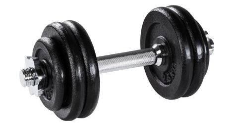 1 haltere court et 4 poids de musculation en acier et fonte 15 kg