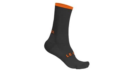 Chaussettes le col en laine technique gris/orange