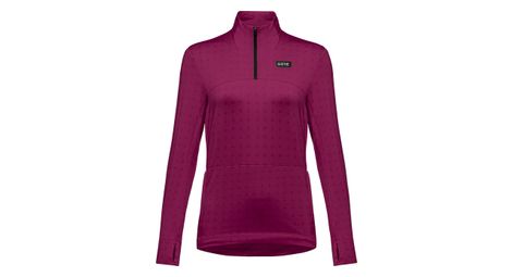 Maillot manches longues femme gore wear everyday thermo 1/4-zip violet